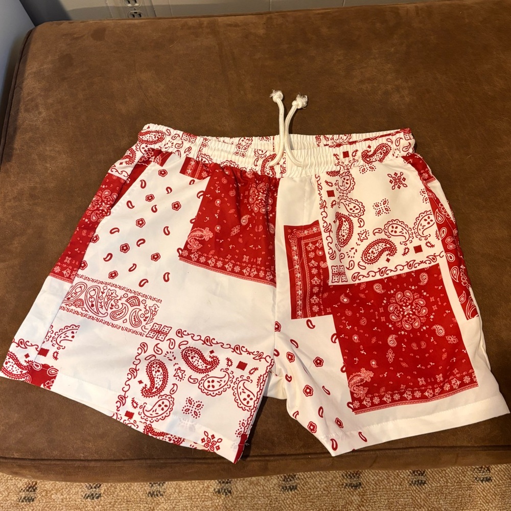 Red Bandana Shorts